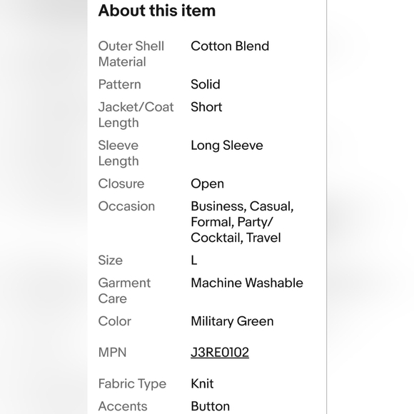 Womens Tommy Hilfiger Military Green Band Jacket Size Large MSRP $109 - Picture 15 of 16